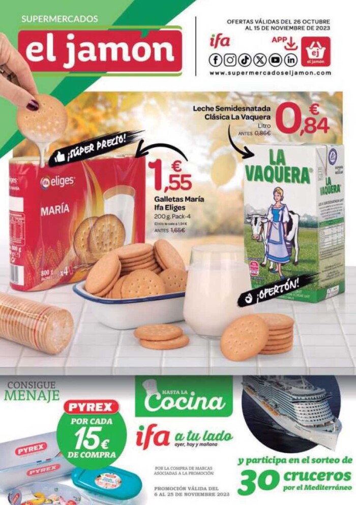Ofertas supermercado El Jamón. Página de portada