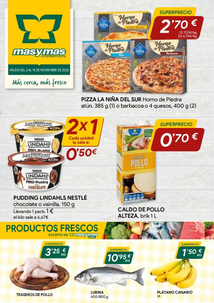 Ofertas quincenales Masymas. Página de portada