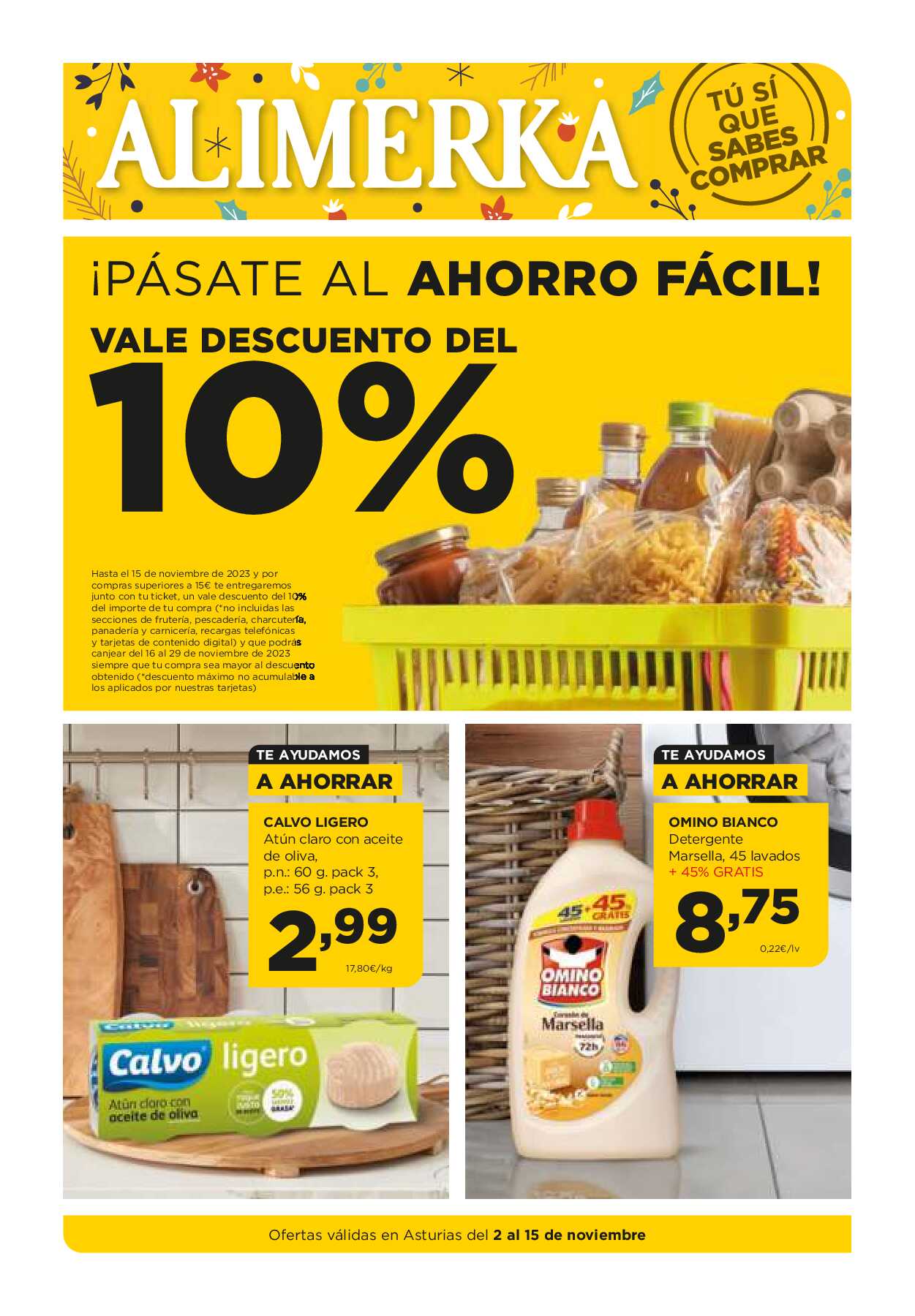 Ofertas quincenales Alimerka. Página 01