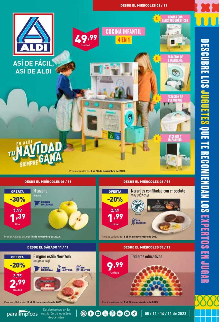 Ofertas semanales Aldi. Página de portada