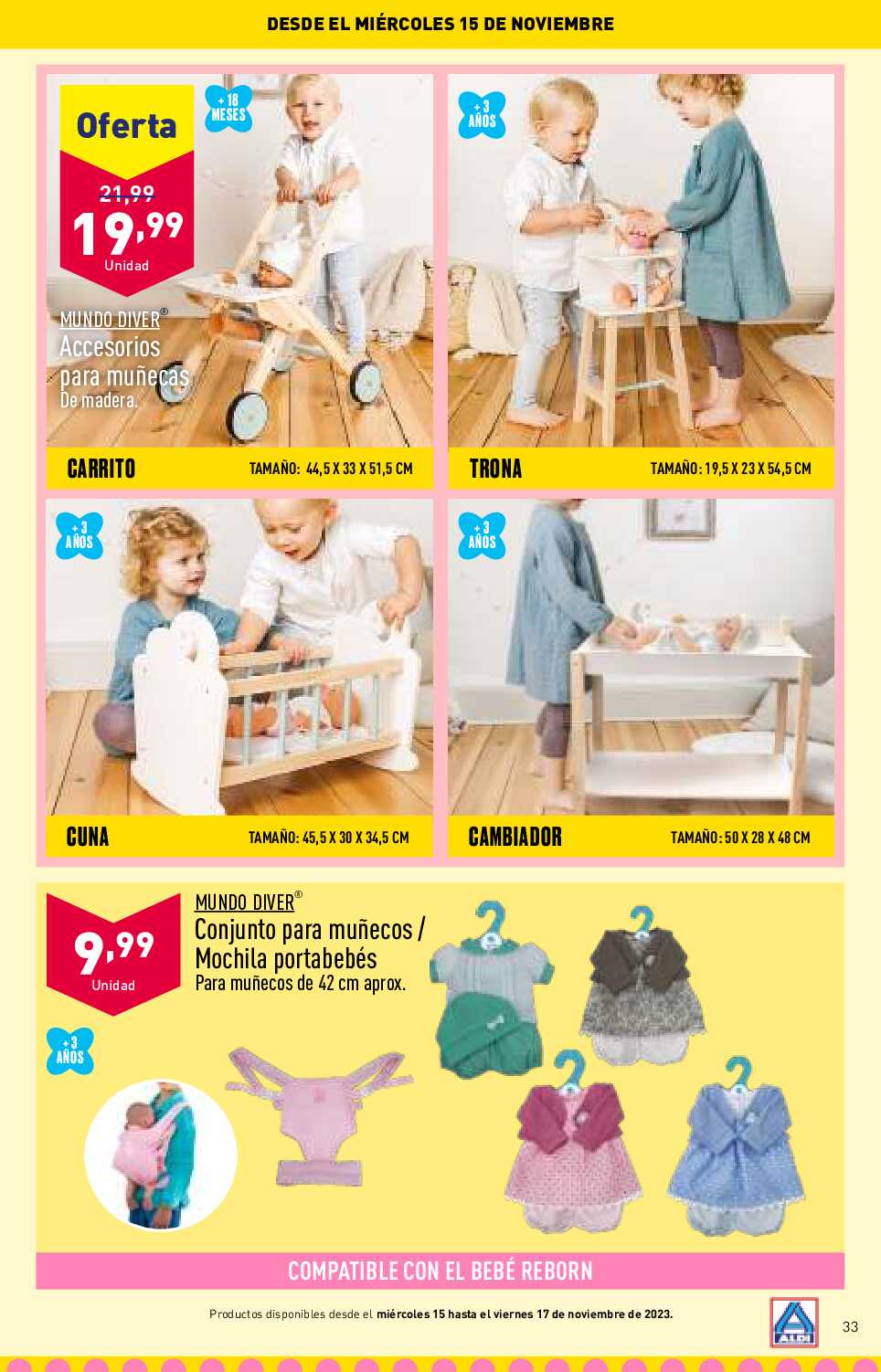Folleto juguetes Aldi. Página 33