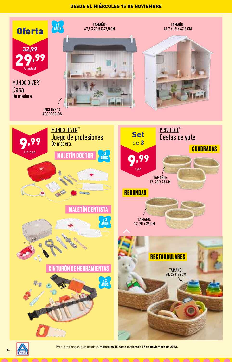 Folleto juguetes Aldi. Página 34