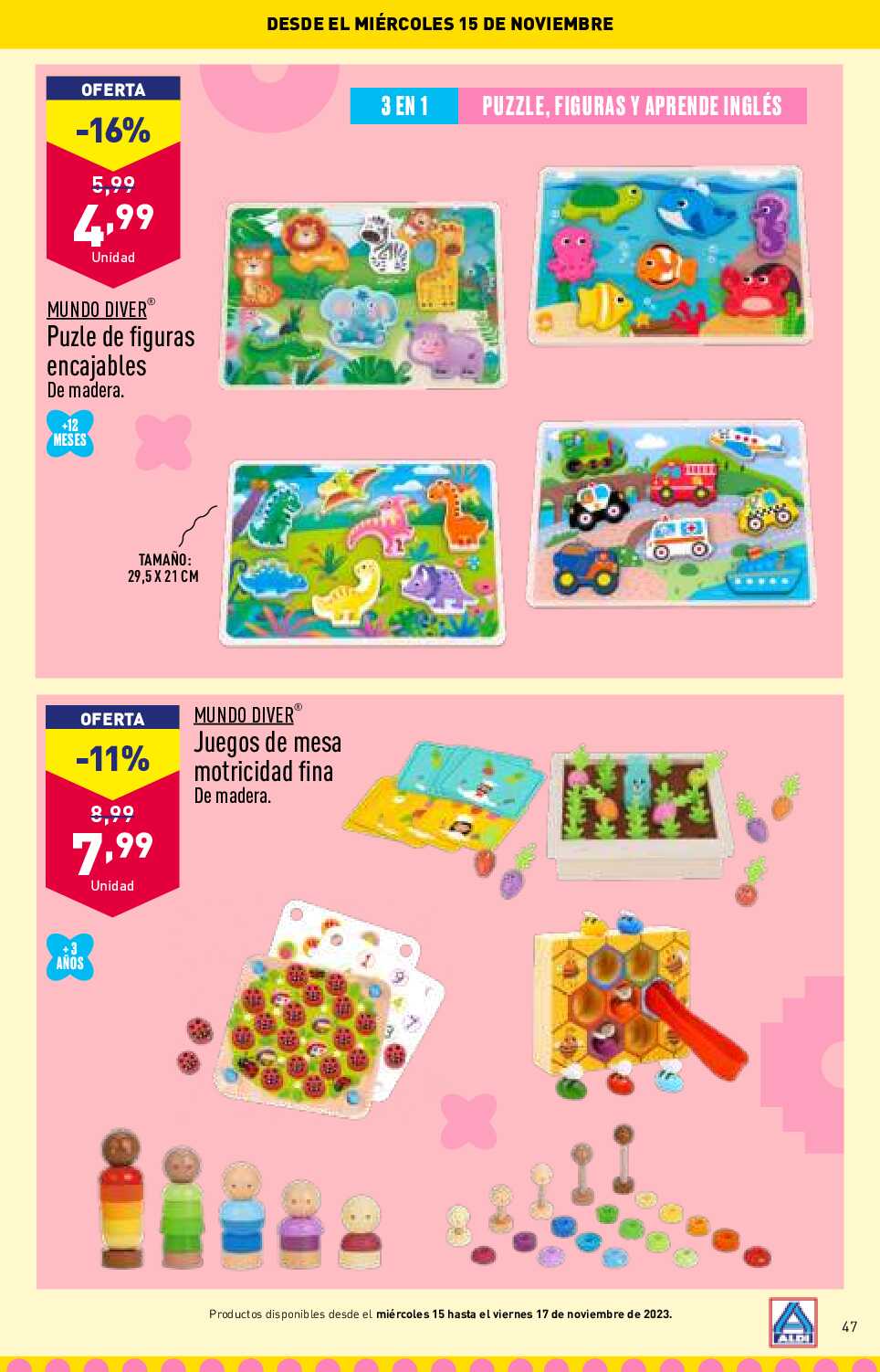 Folleto juguetes Aldi. Página 47
