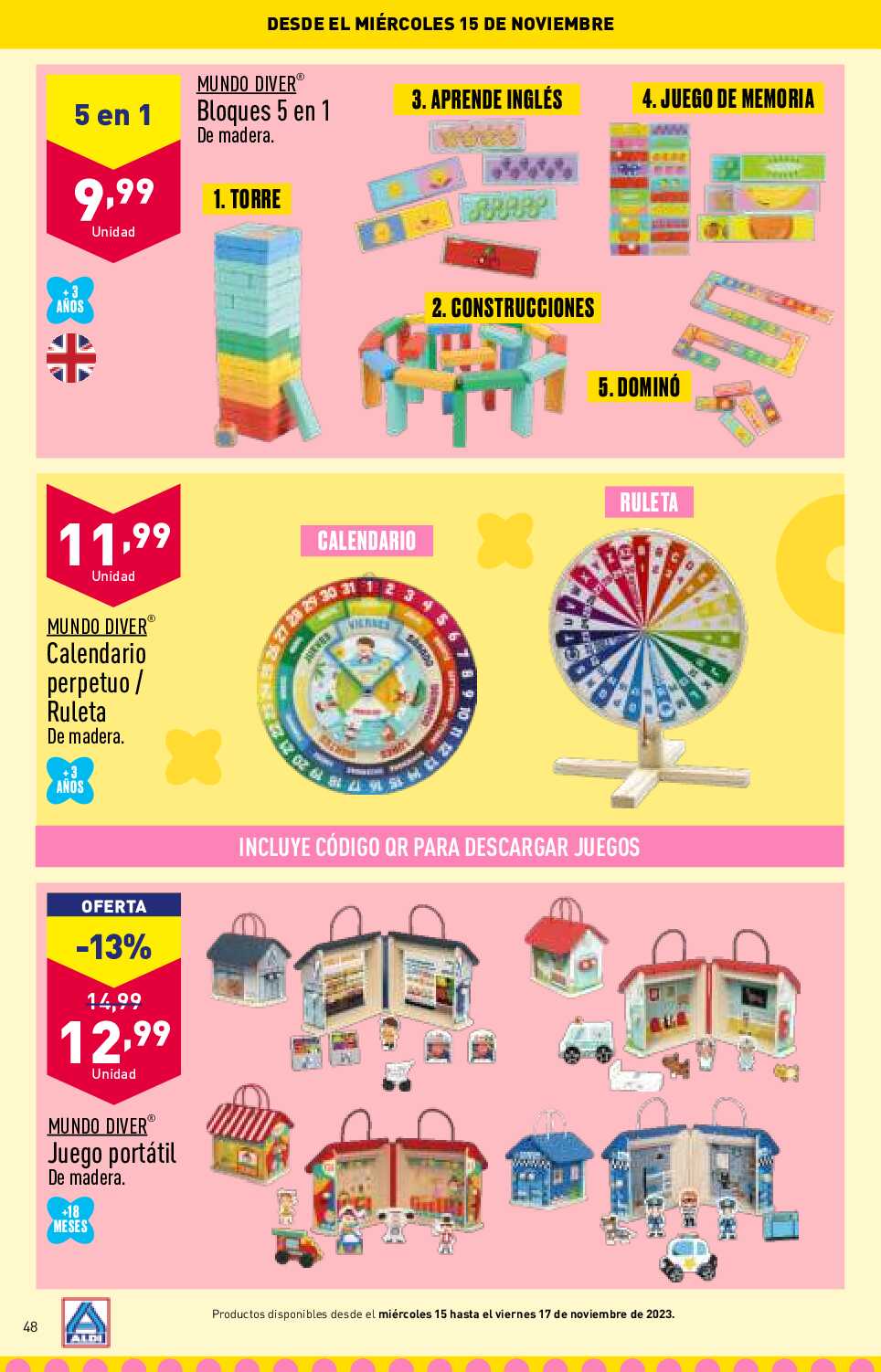 Folleto juguetes Aldi. Página 48