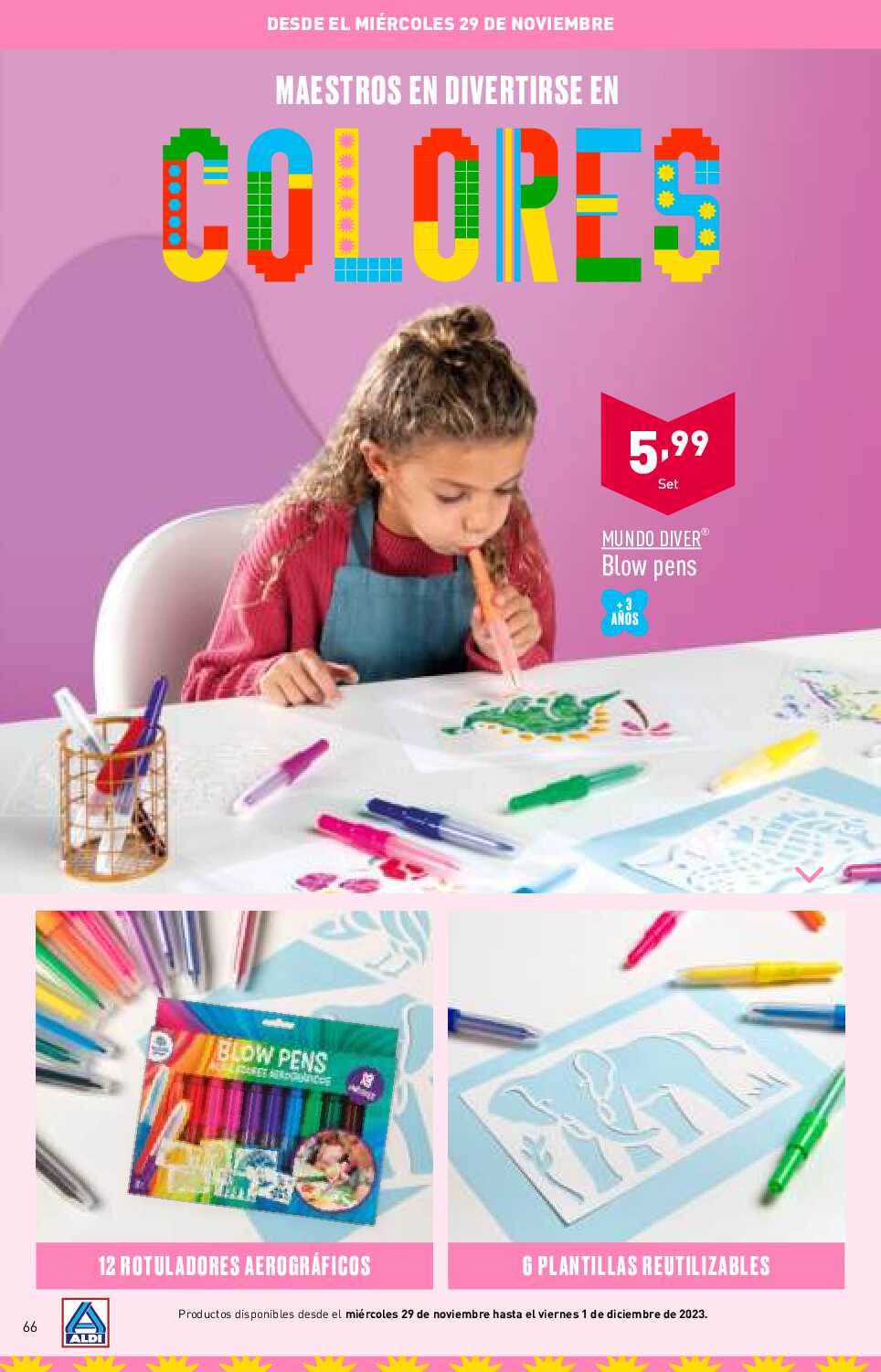Folleto juguetes Aldi. Página 66
