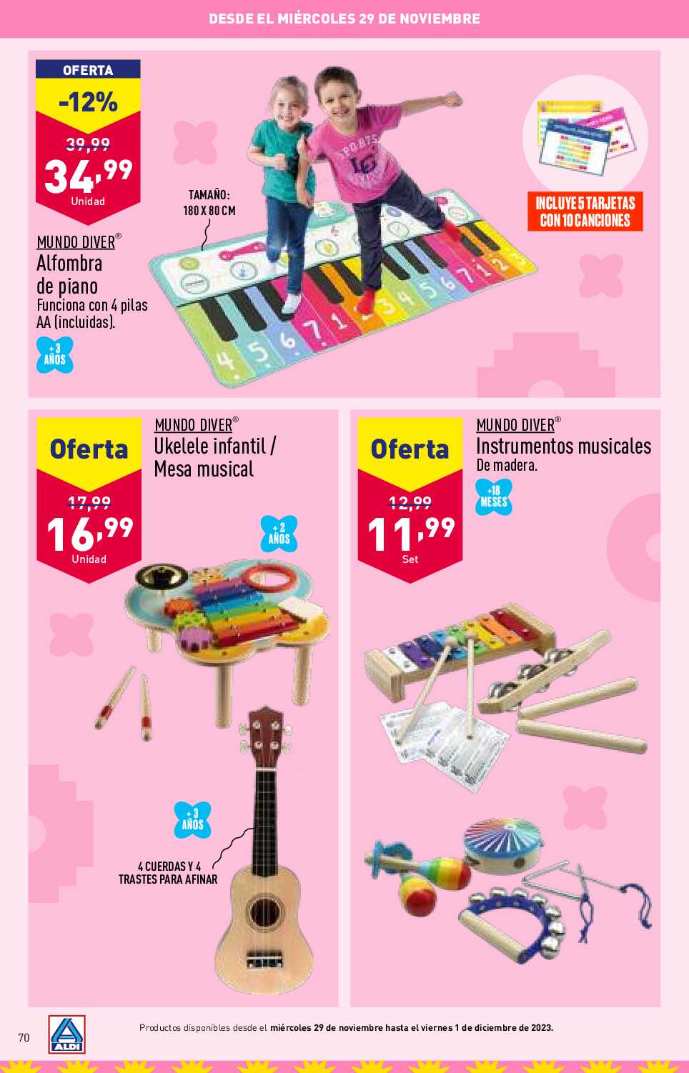 Folleto juguetes Aldi. Página 70