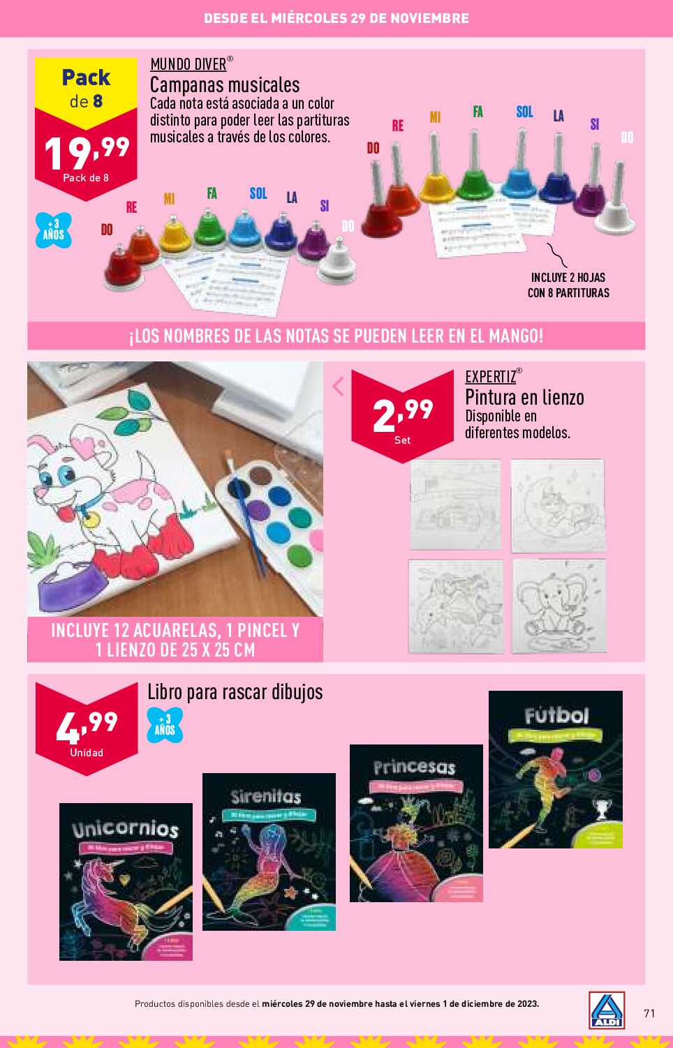 Folleto juguetes Aldi. Página 71