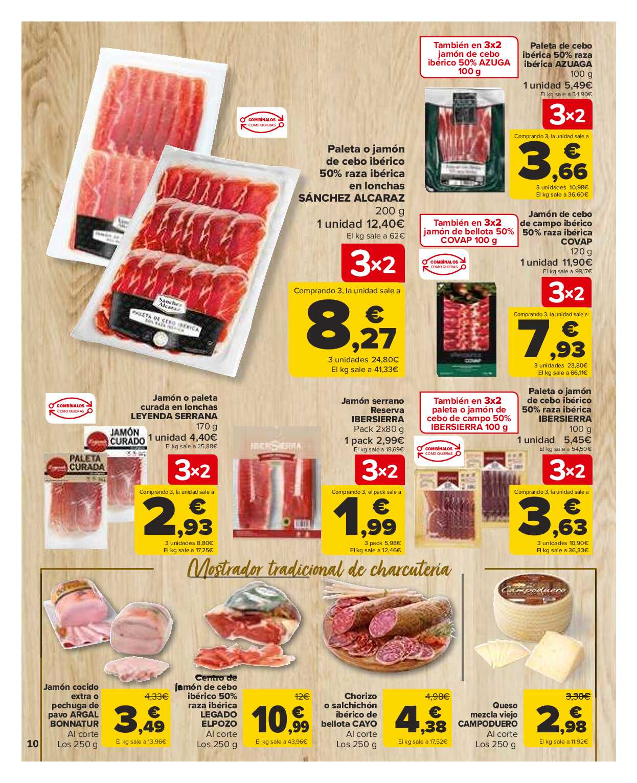 Folleto 3x2 Carrefour. Página 10