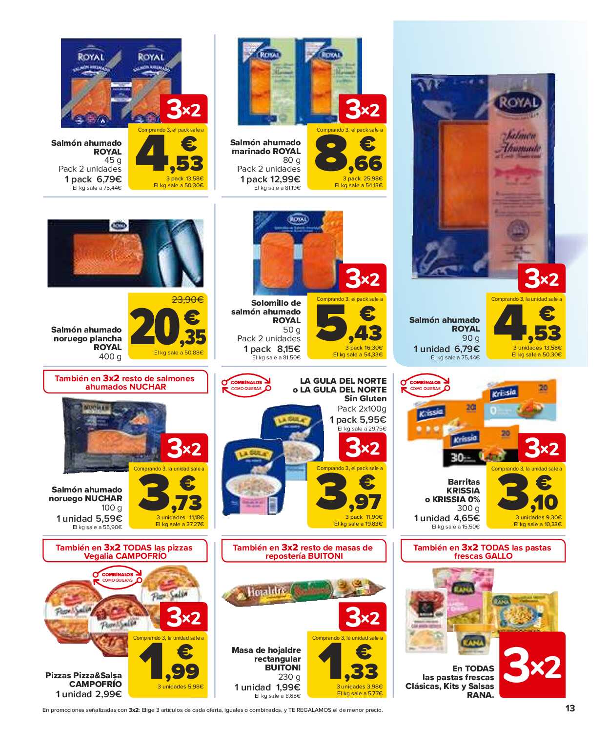 Folleto 3x2 Carrefour. Página 13