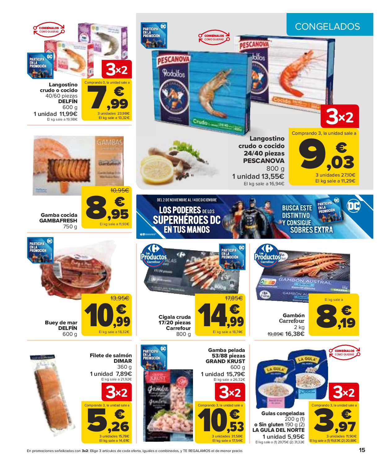 Folleto 3x2 Carrefour. Página 15
