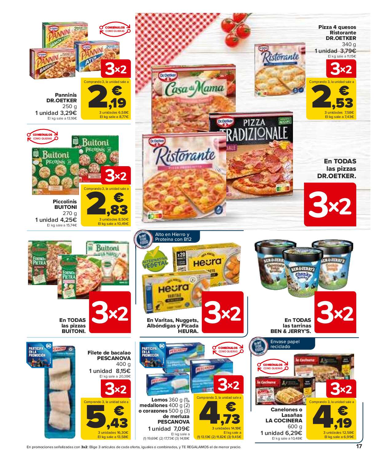 Folleto 3x2 Carrefour. Página 17