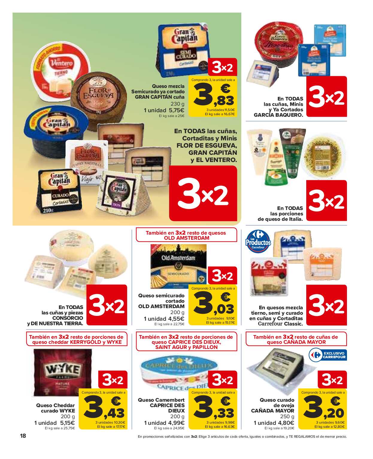 Folleto 3x2 Carrefour. Página 18