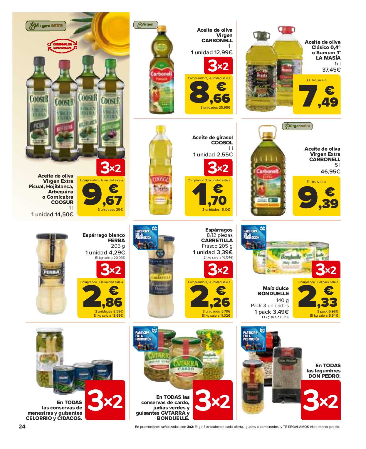 Folleto 3x2 Carrefour. Página 24