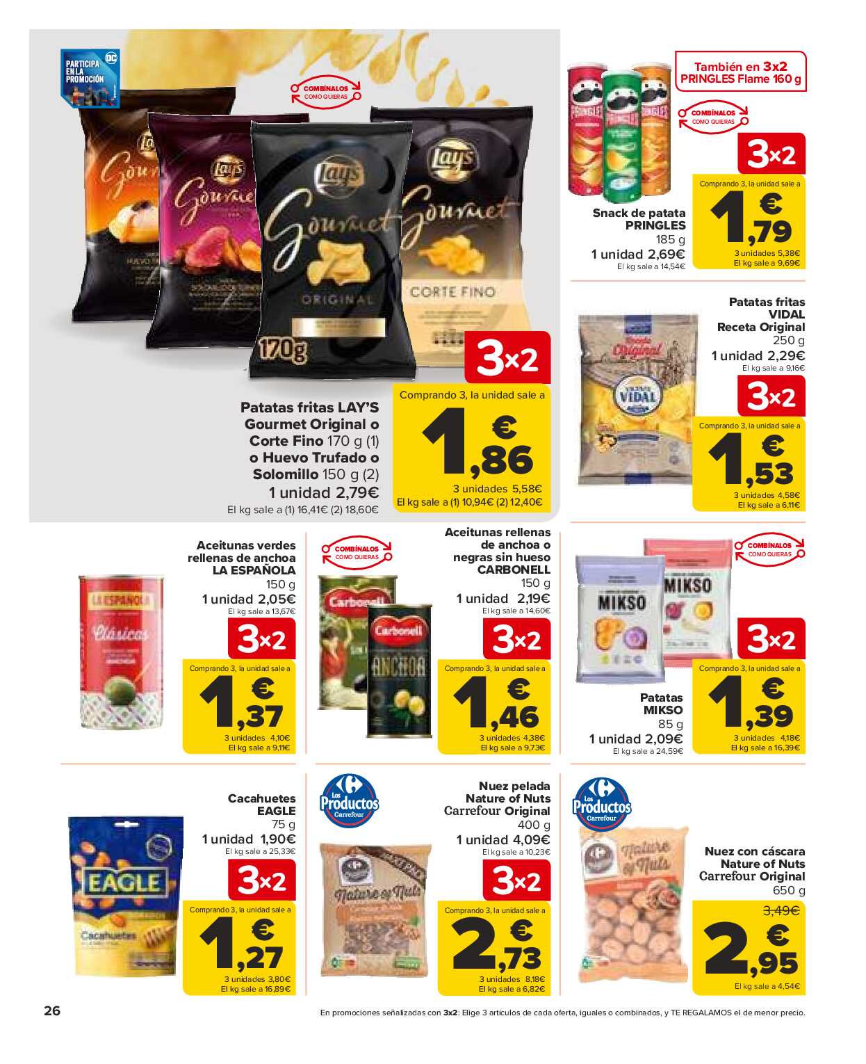 Folleto 3x2 Carrefour. Página 26