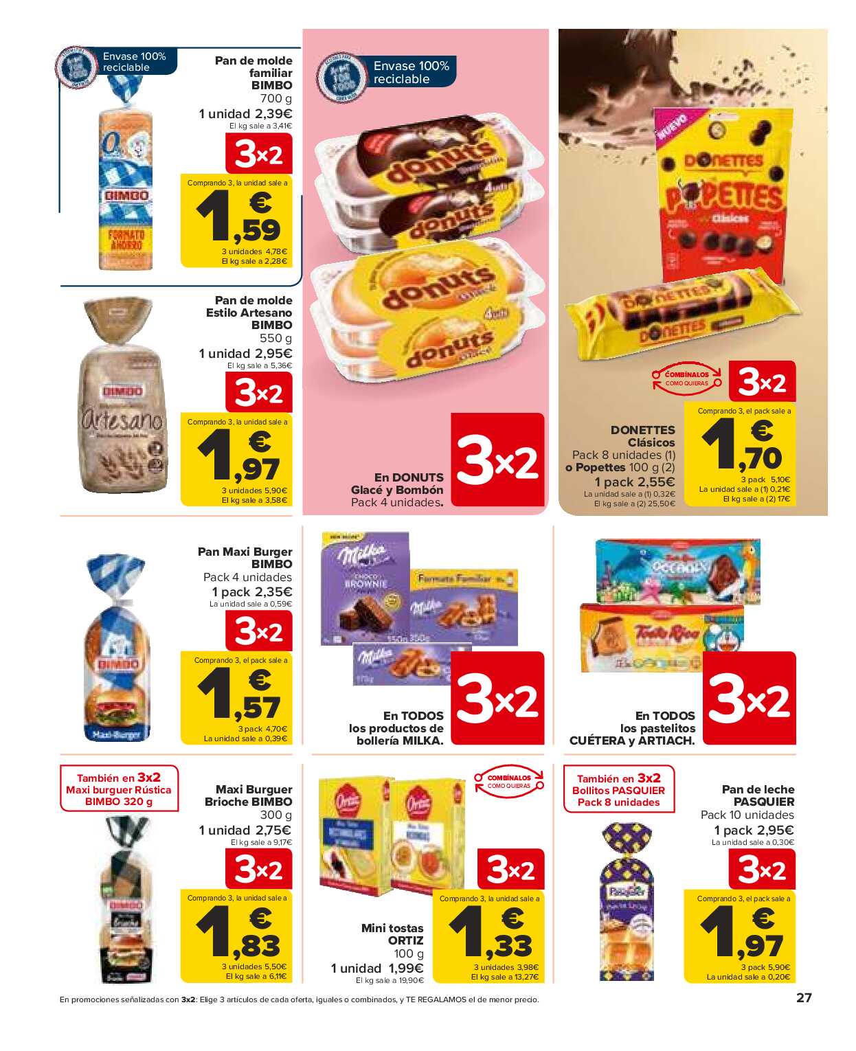 Folleto 3x2 Carrefour. Página 27