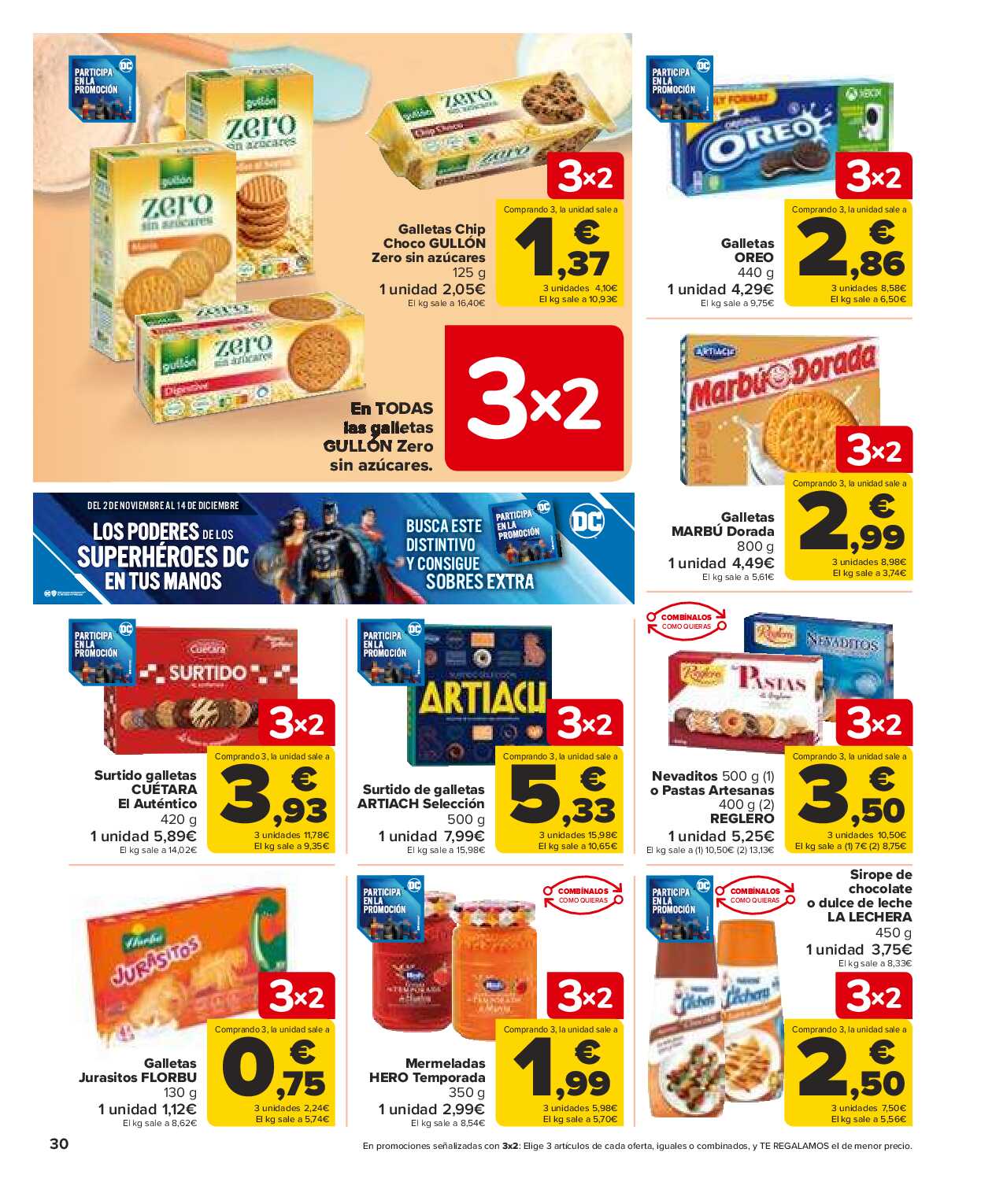Folleto 3x2 Carrefour. Página 30