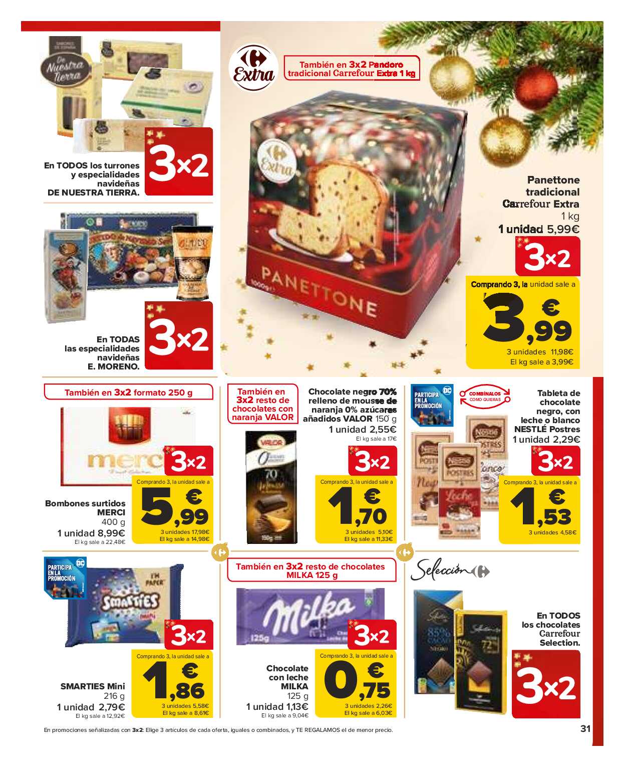 Folleto 3x2 Carrefour. Página 31