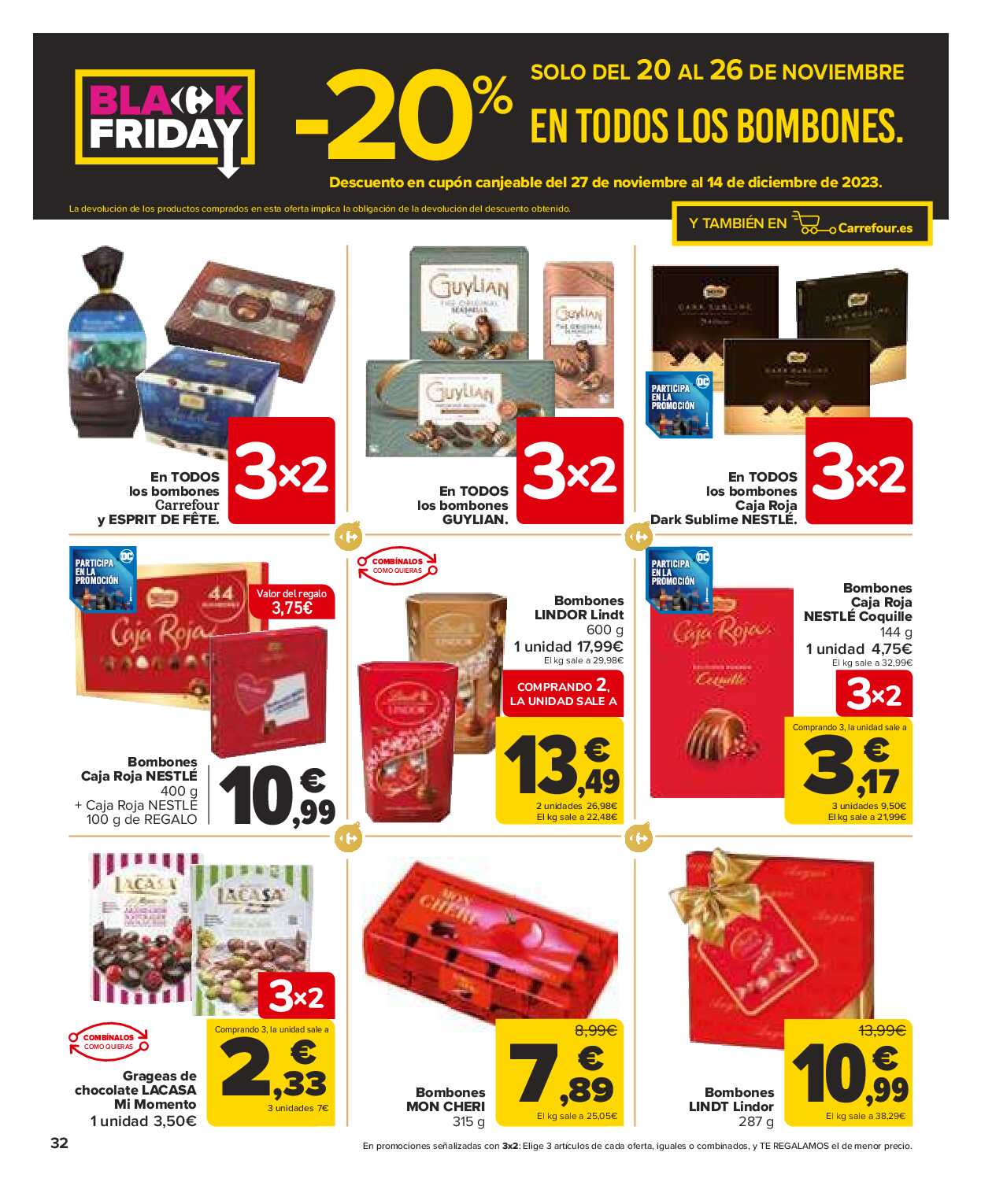 Folleto 3x2 Carrefour. Página 32