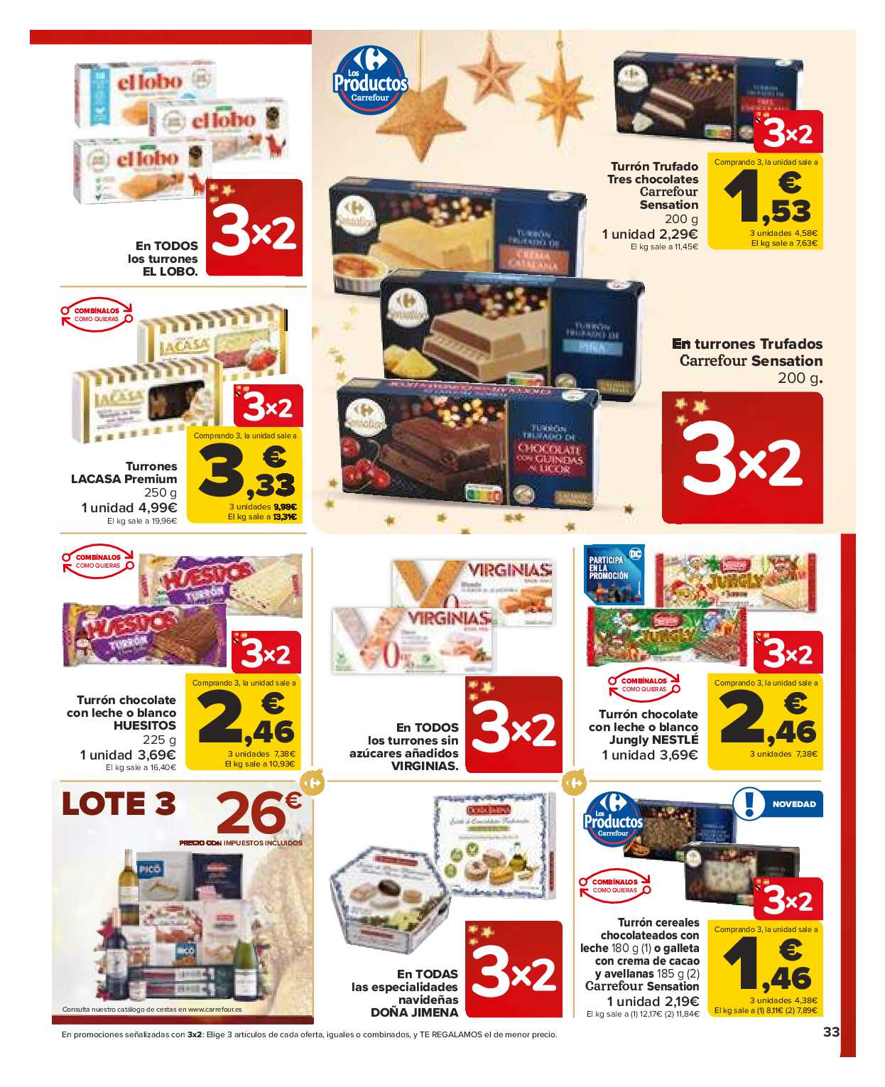 Folleto 3x2 Carrefour. Página 33