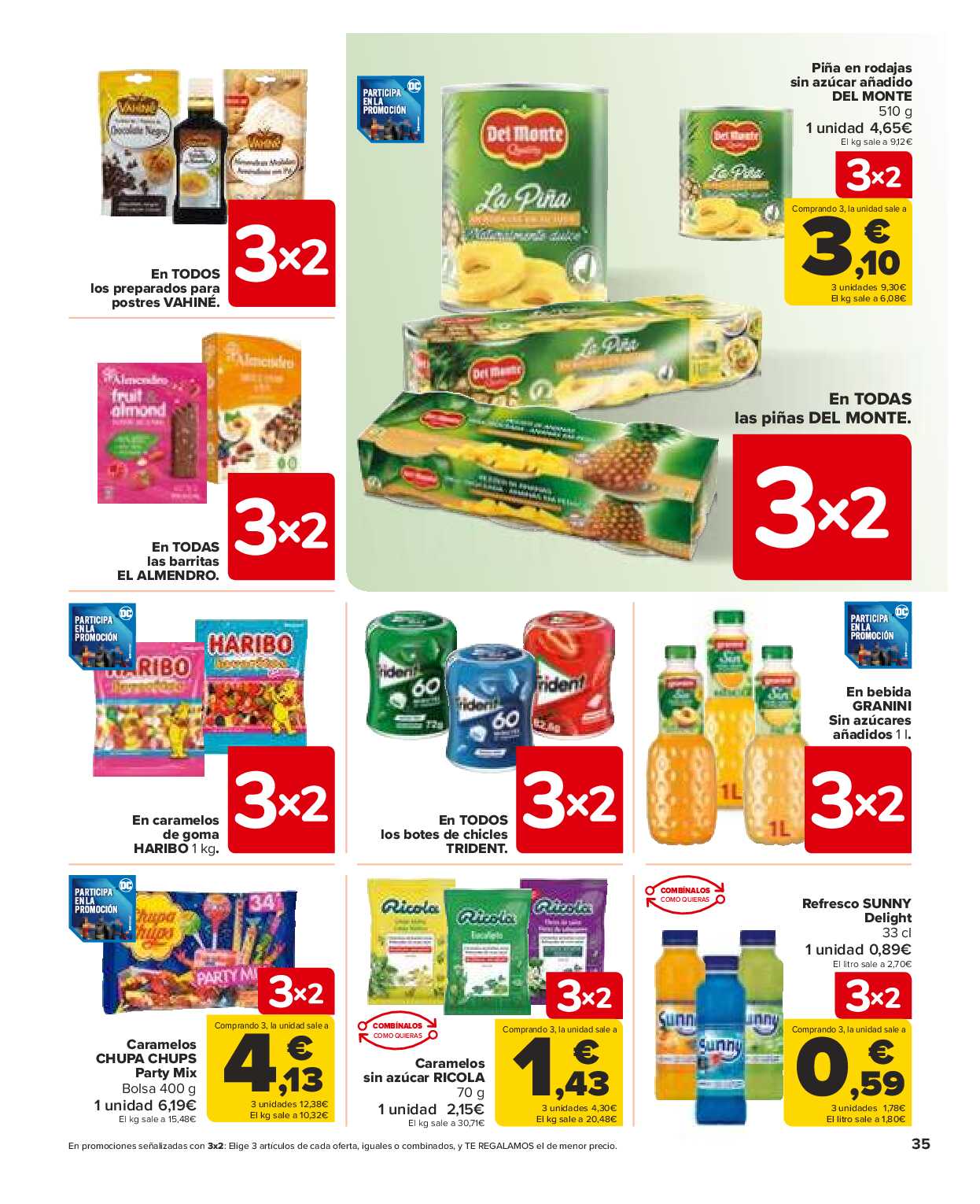 Folleto 3x2 Carrefour. Página 35