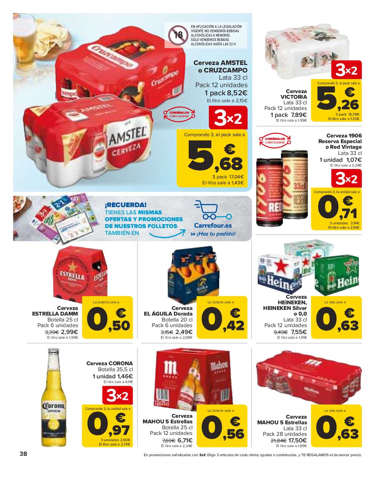 Folleto 3x2 Carrefour. Página 38