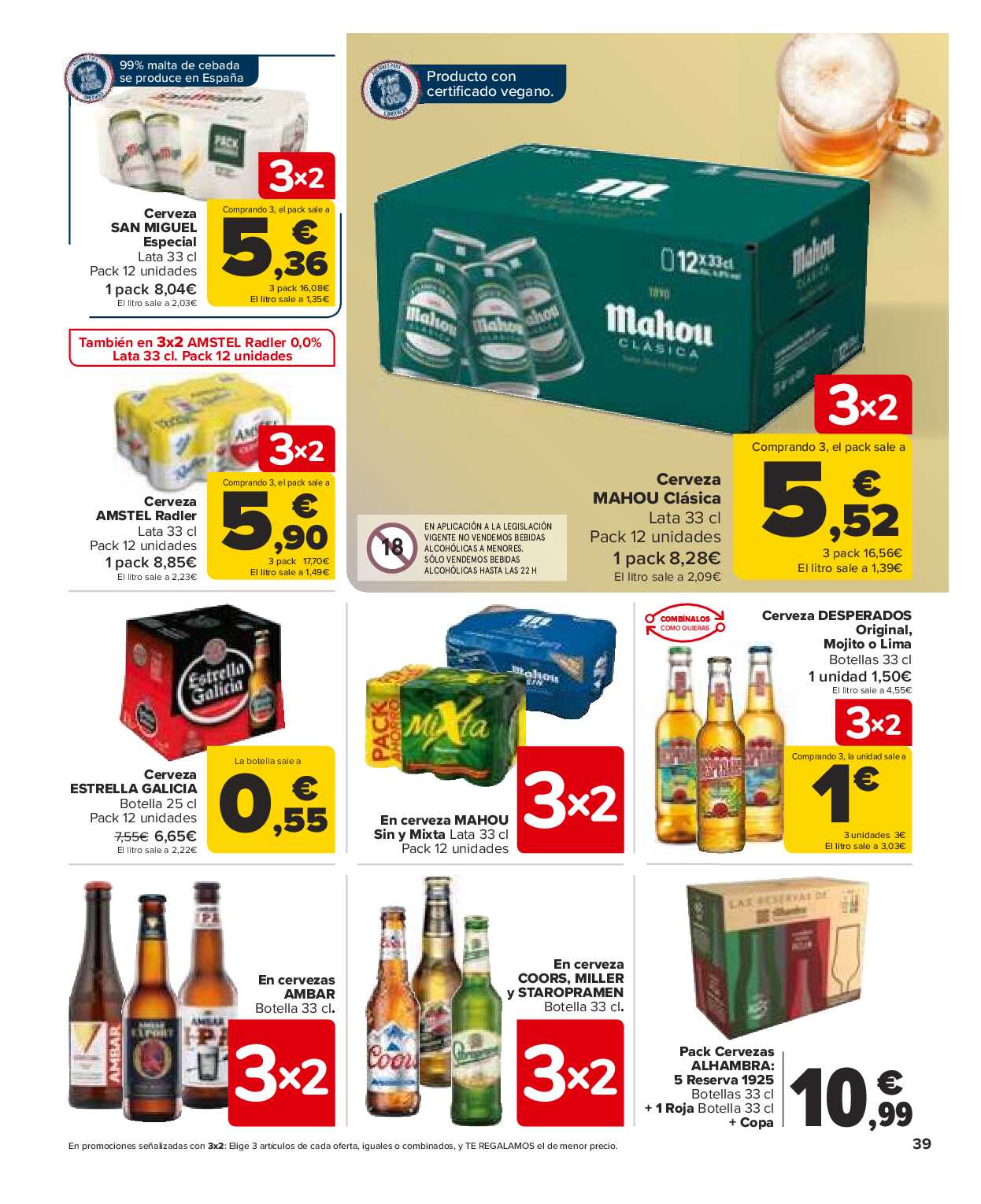 Folleto 3x2 Carrefour. Página 39