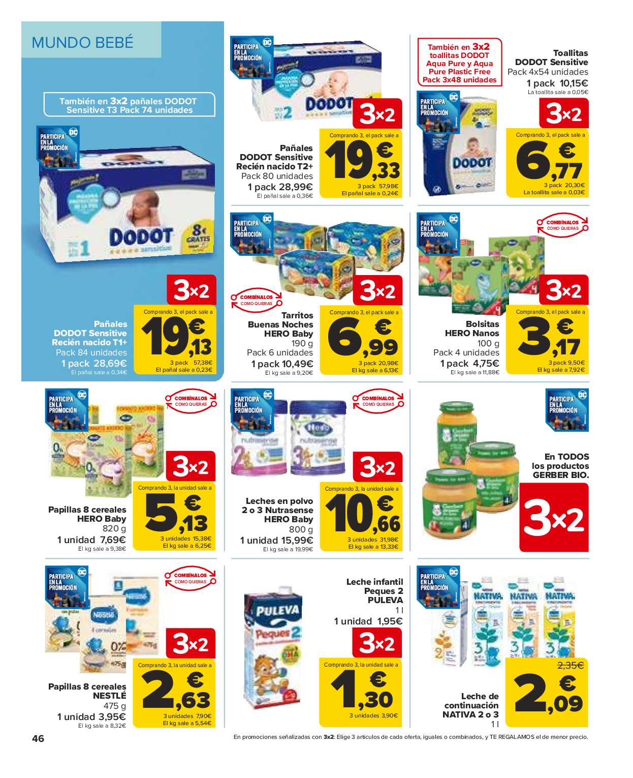 Folleto 3x2 Carrefour. Página 46