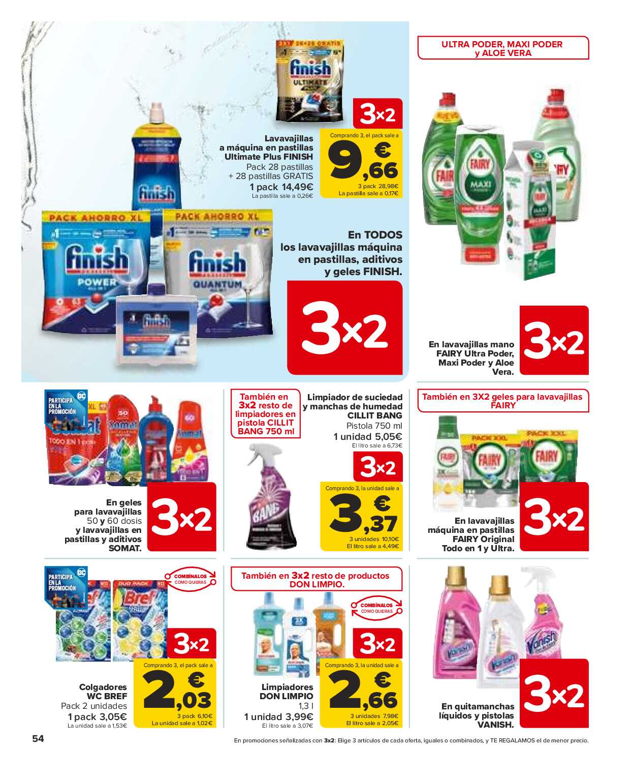Folleto 3x2 Carrefour. Página 54