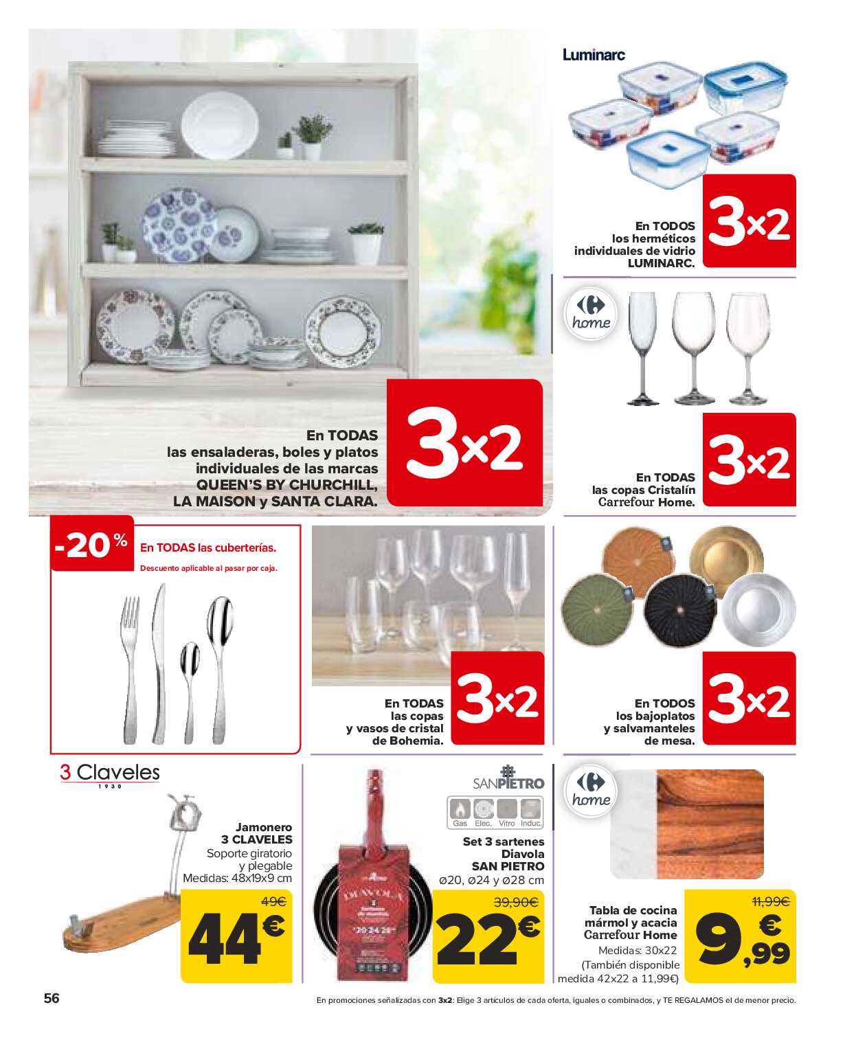 Folleto 3x2 Carrefour. Página 56