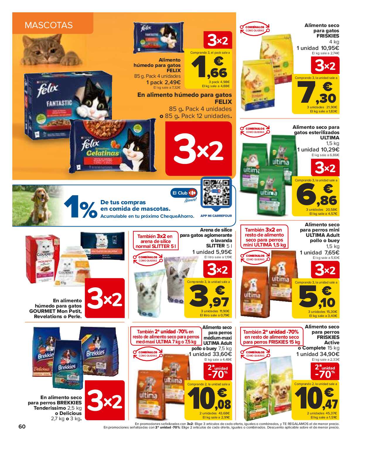 Folleto 3x2 Carrefour. Página 60