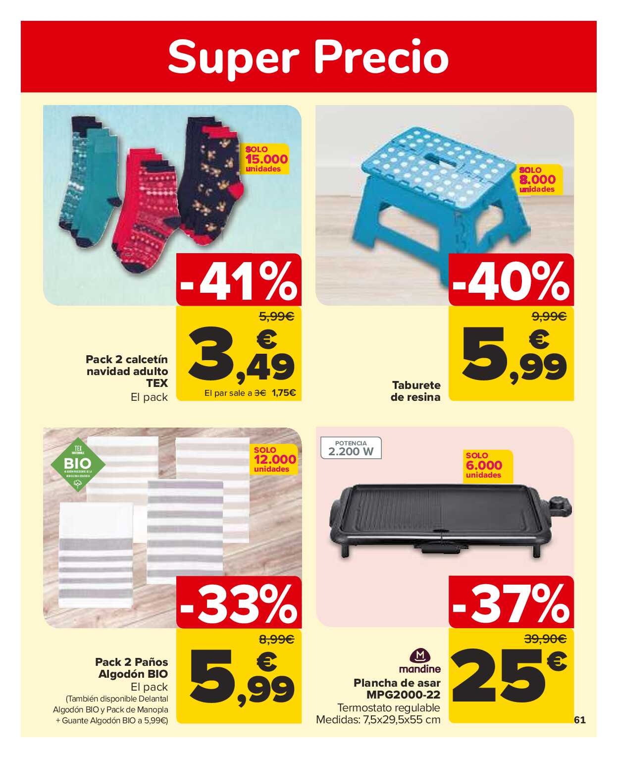 Folleto 3x2 Carrefour. Página 61