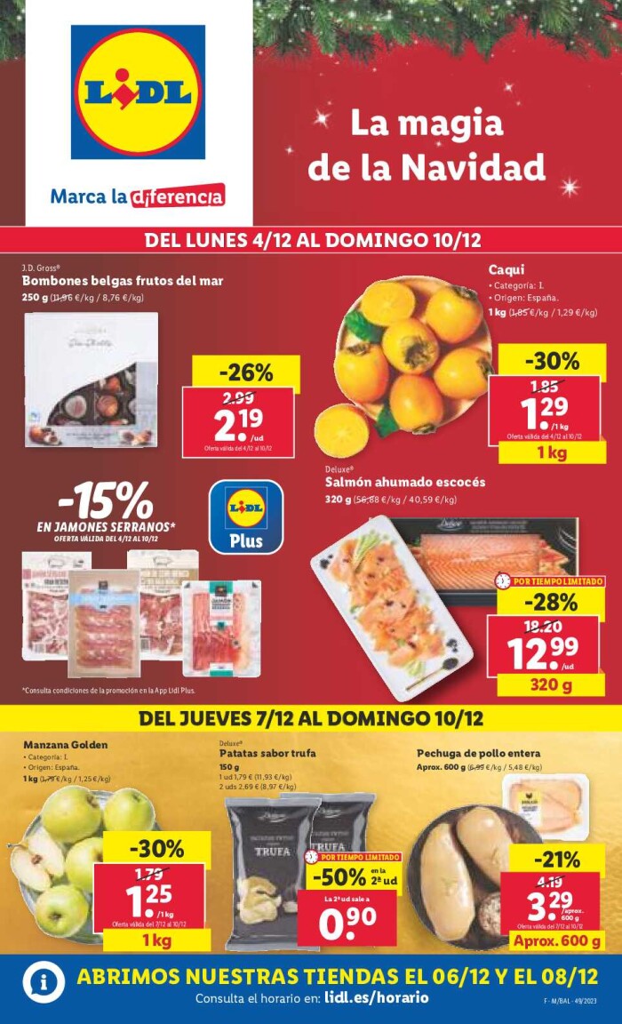 Folleto semanal Lidl. Página de portada