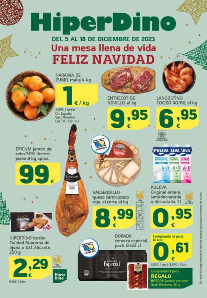 Folleto quincenal HiperDino. Página de portada