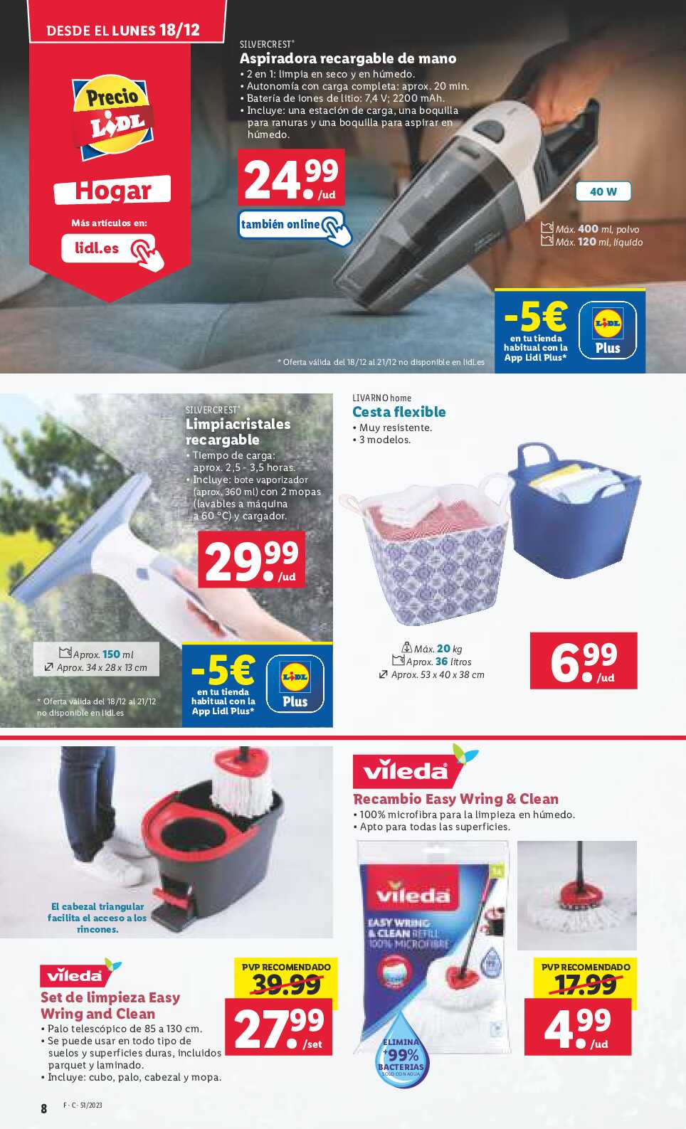 Folleto semanal bazar Lidl. Página 08