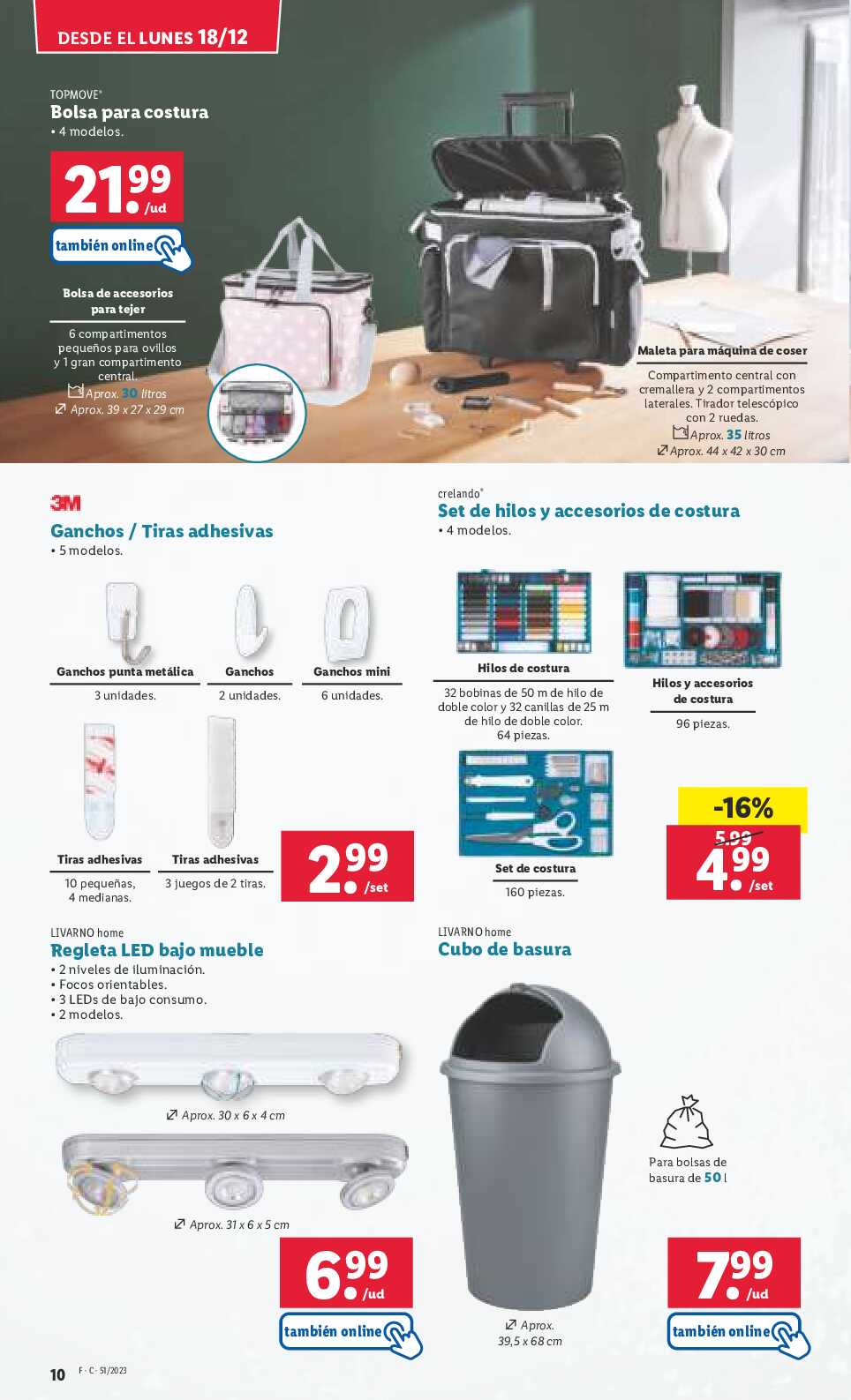 Folleto semanal bazar Lidl. Página 10