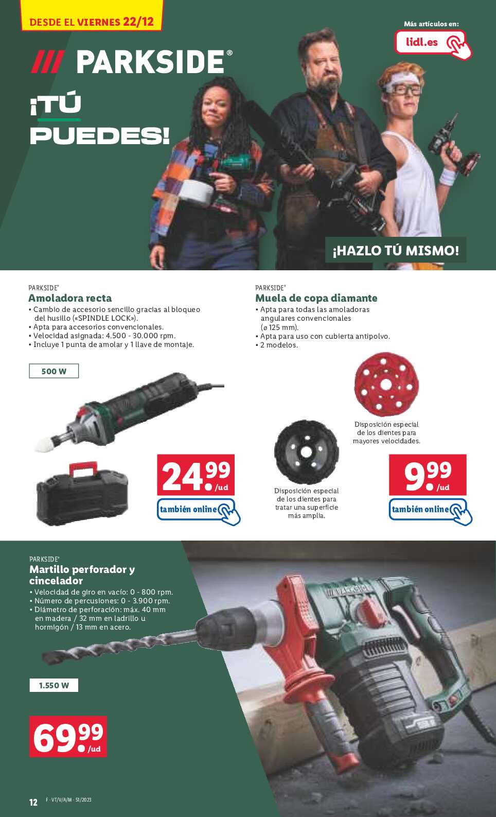 Folleto semanal bazar Lidl. Página 12