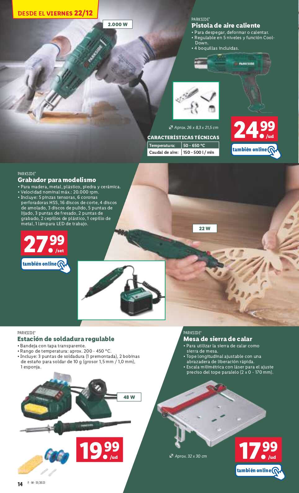 Folleto semanal bazar Lidl. Página 14