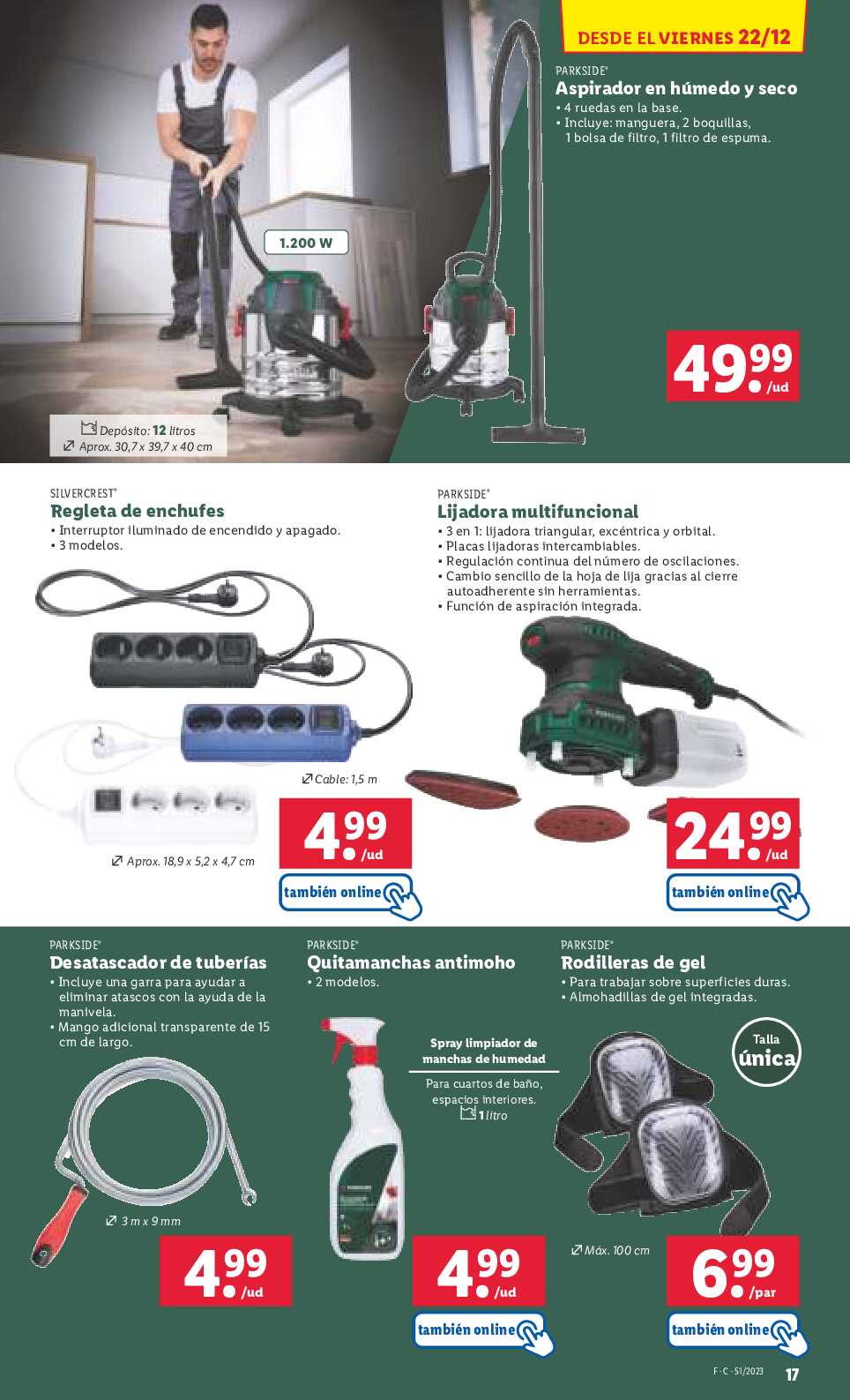 Folleto semanal bazar Lidl. Página 17