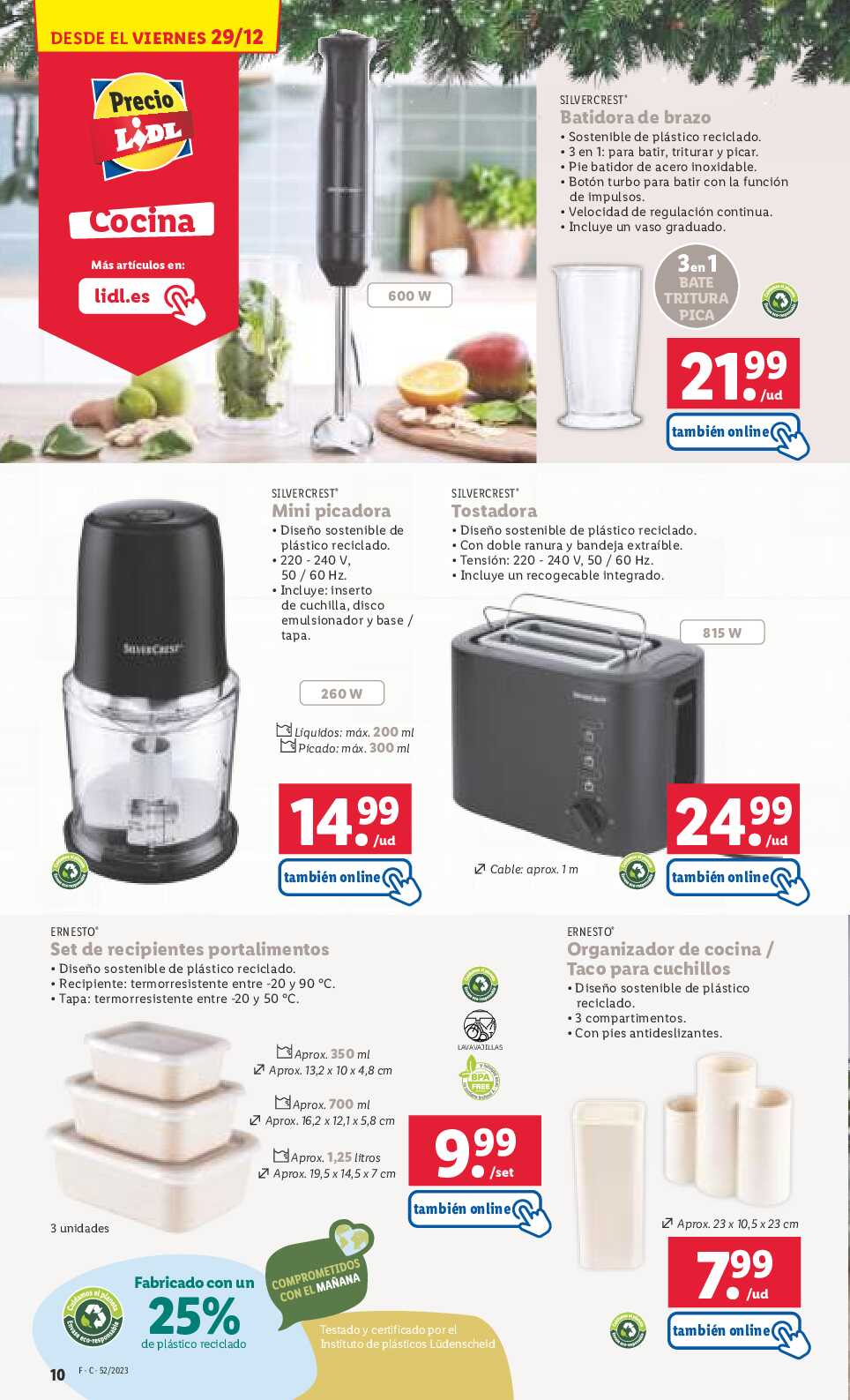 Folleto semanal bazar Lidl. Página 10