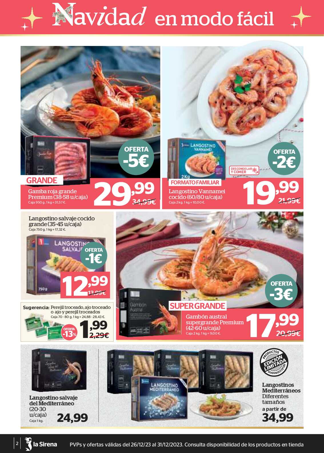 Folleto semanal La Sirena. Página 02