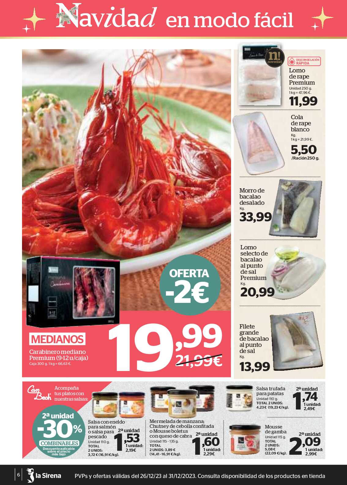 Folleto semanal La Sirena. Página 06