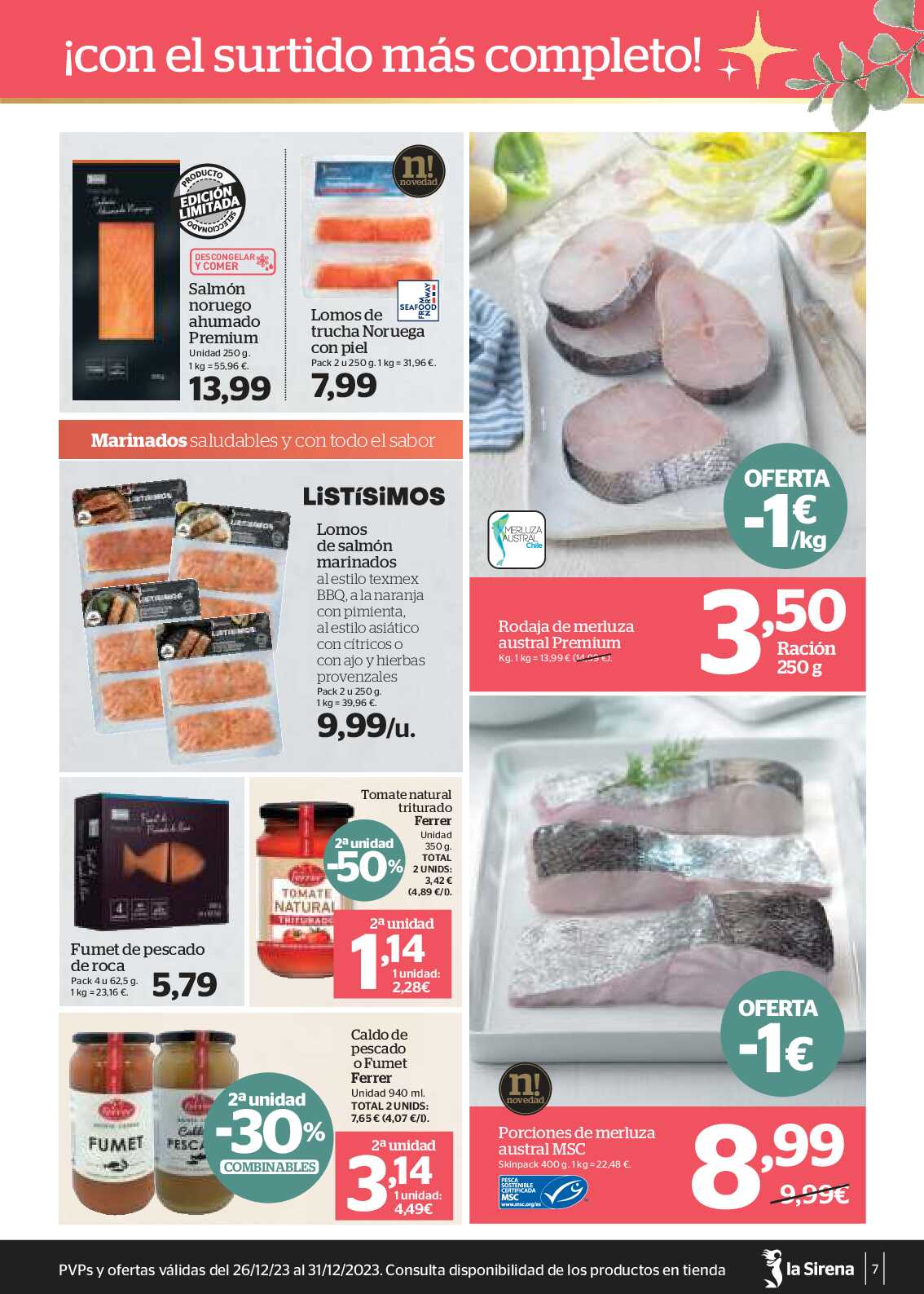 Folleto semanal La Sirena. Página 07