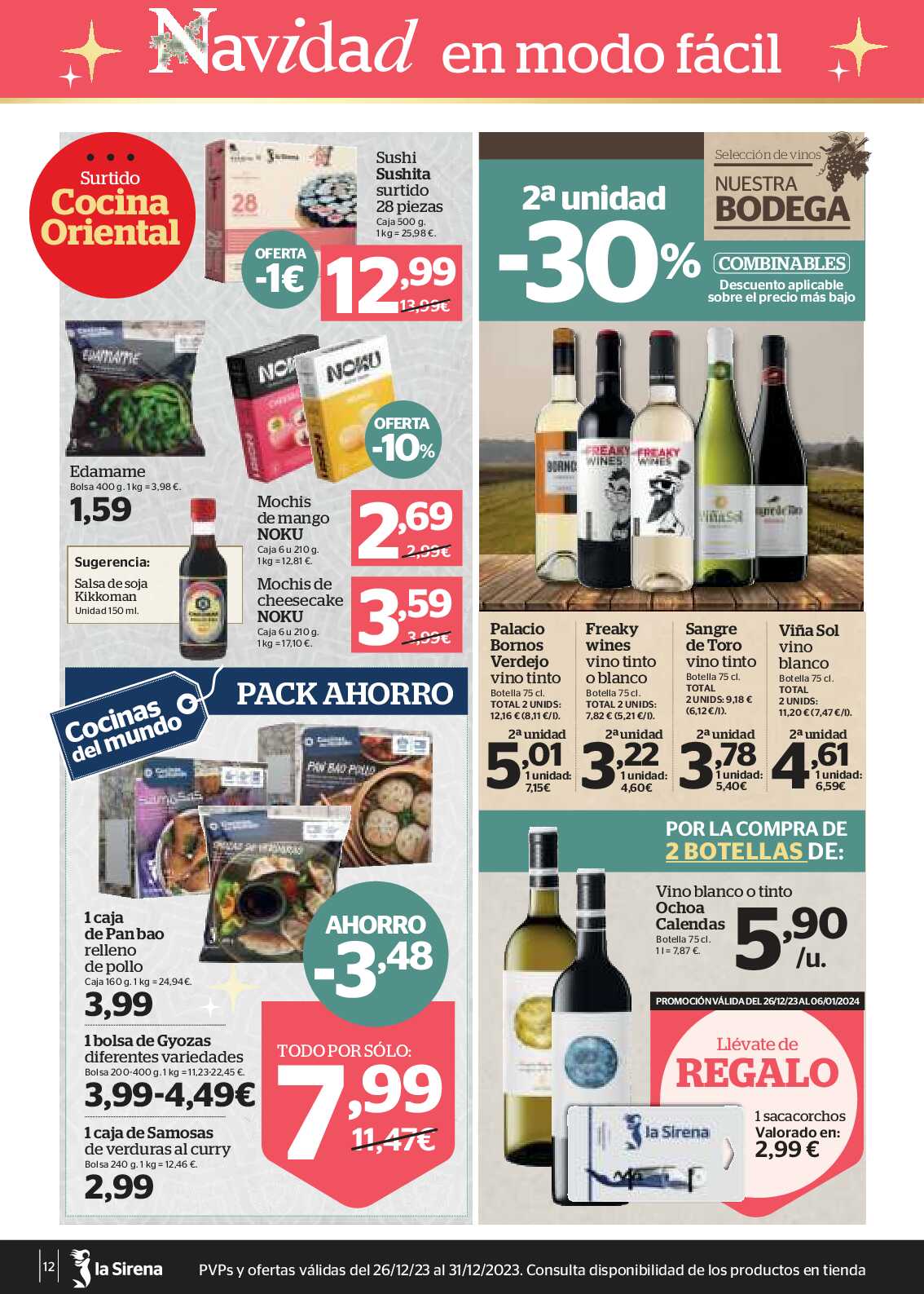 Folleto semanal La Sirena. Página 12