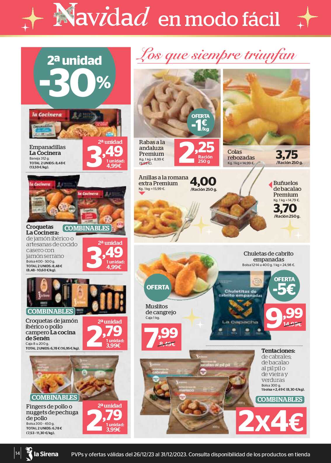 Folleto semanal La Sirena. Página 14