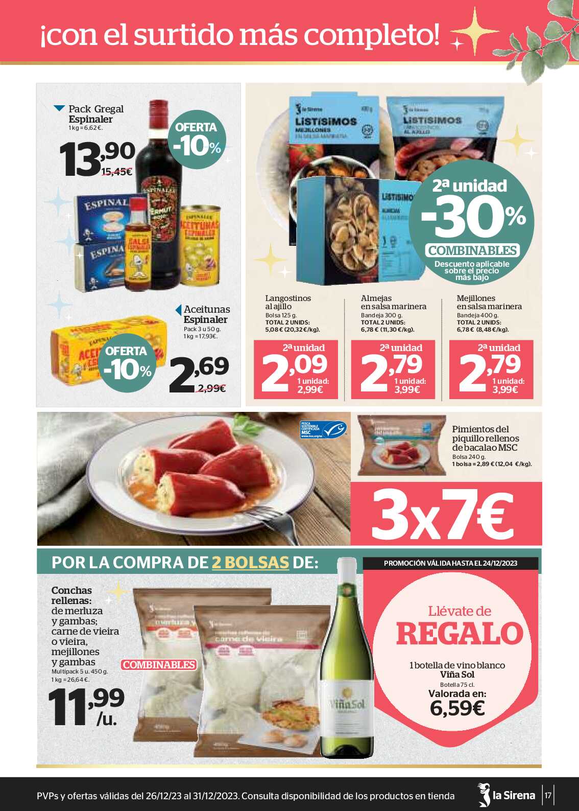 Folleto semanal La Sirena. Página 17