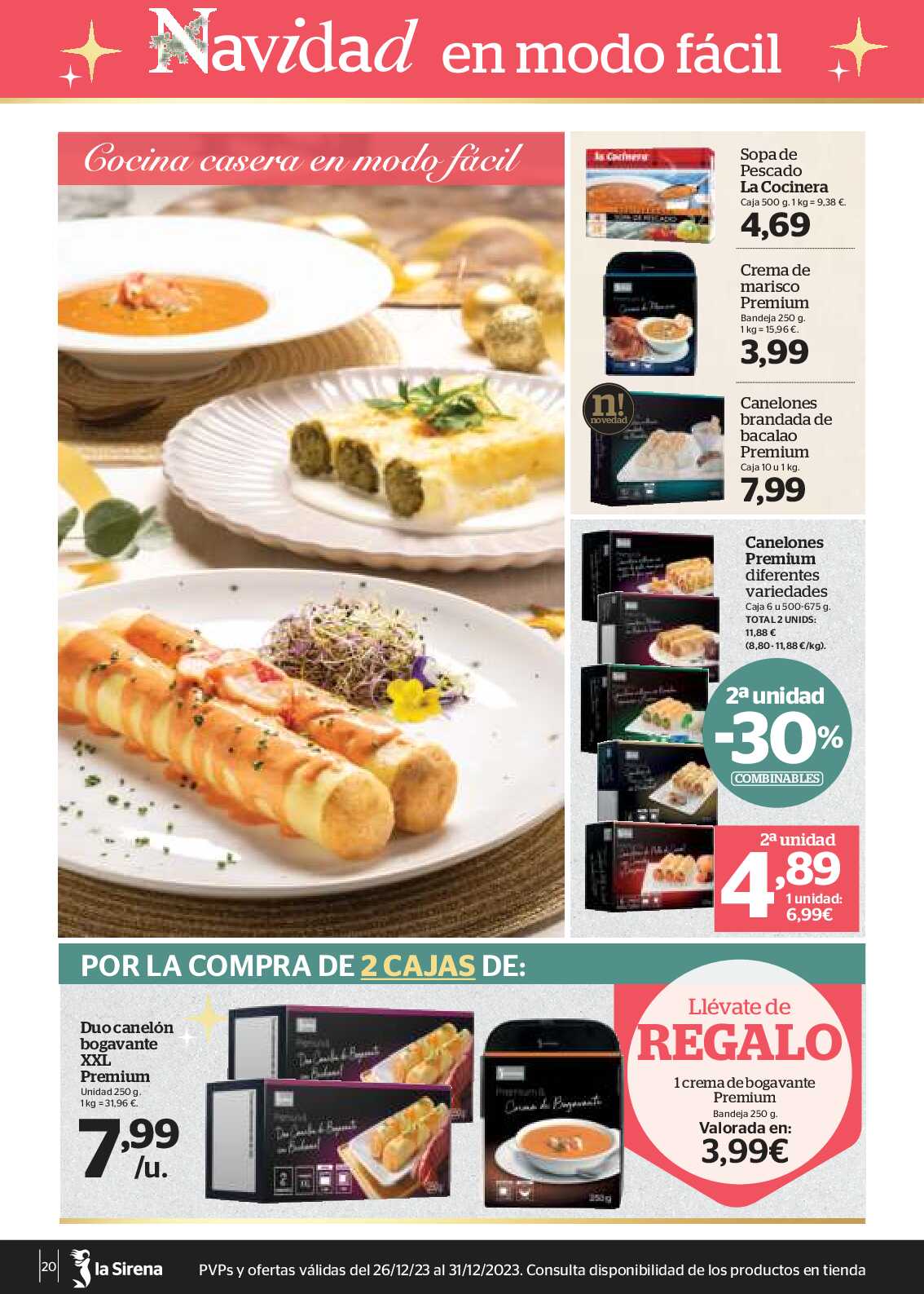 Folleto semanal La Sirena. Página 20