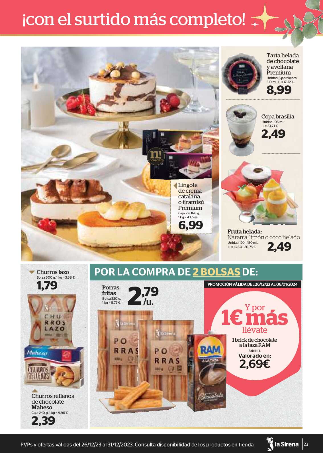Folleto semanal La Sirena. Página 23