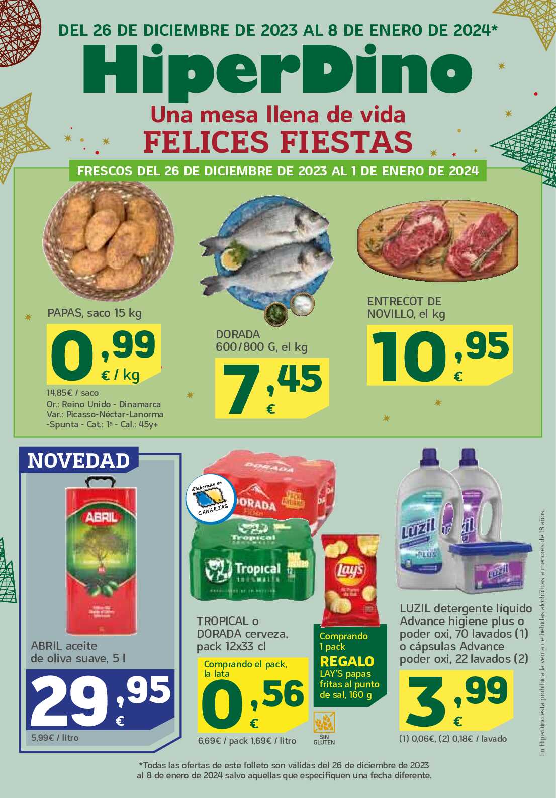 Folleto quincenal HiperDino. Página 01