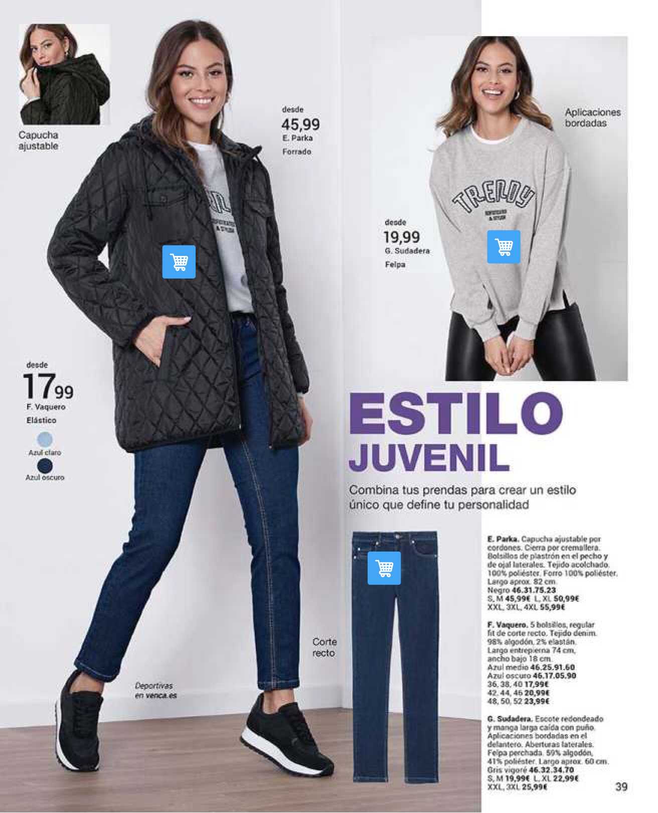 Catálogo Invierno Venca. Página 39