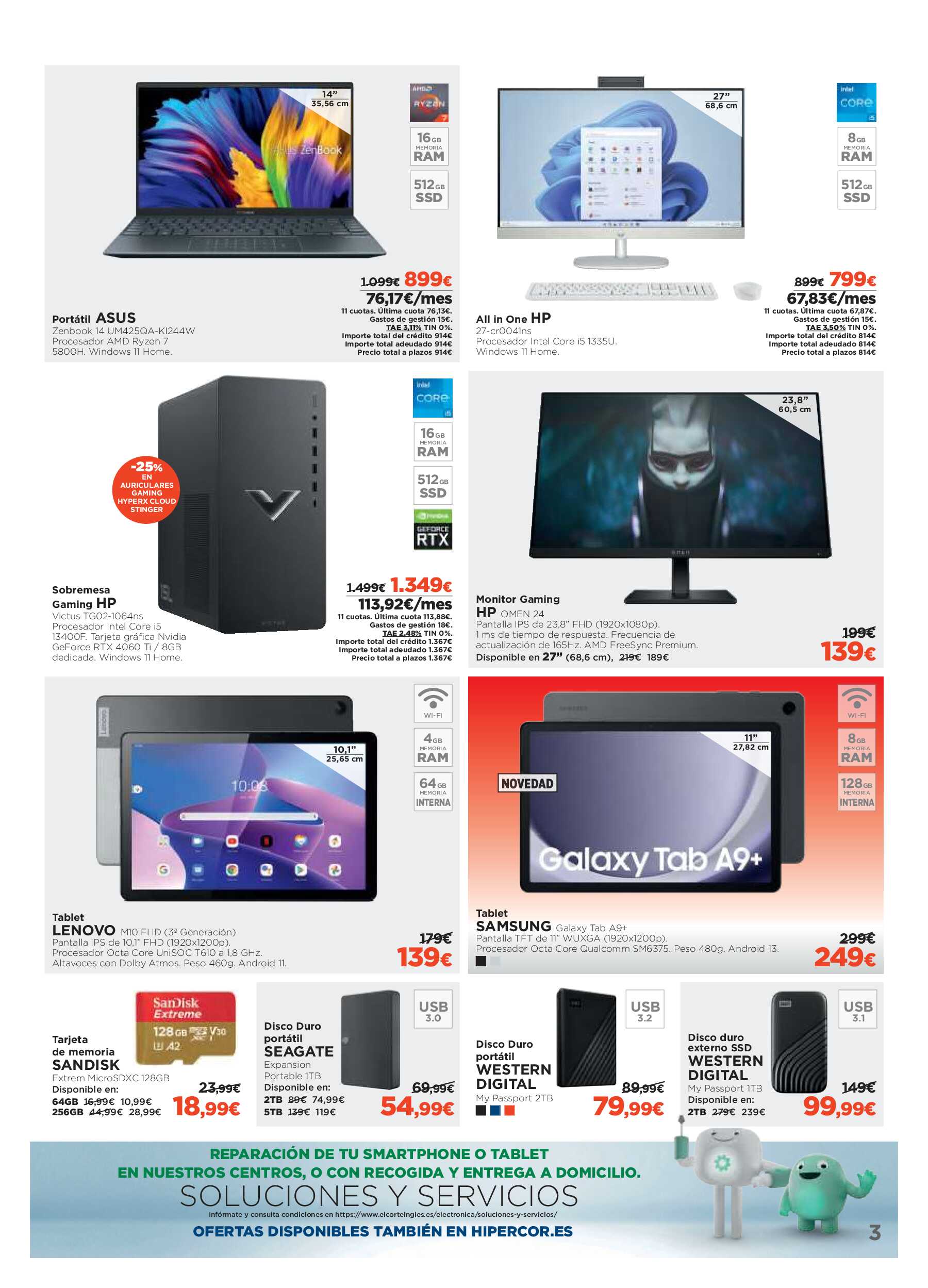 Tecnoprecios El Corte Inglés. Página 03